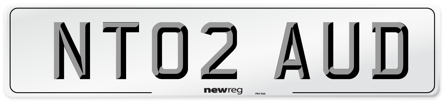 NT02 AUD Number Plate from New Reg